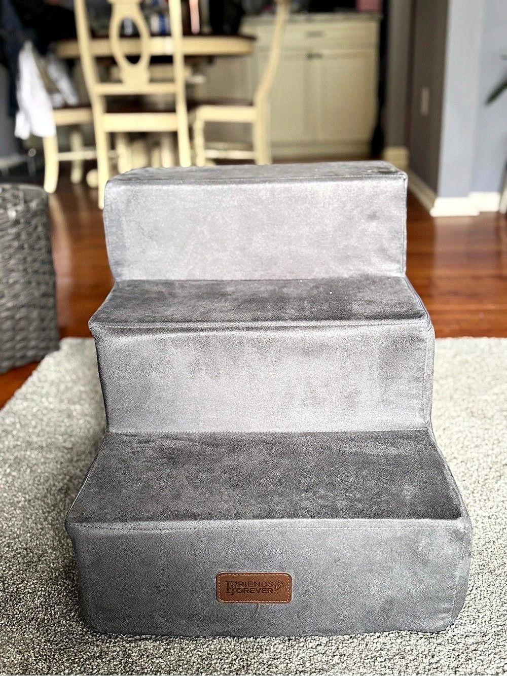 Friends Forever Pet Stairs 3-Step Foam Steps Gray - Picture 5 of 7